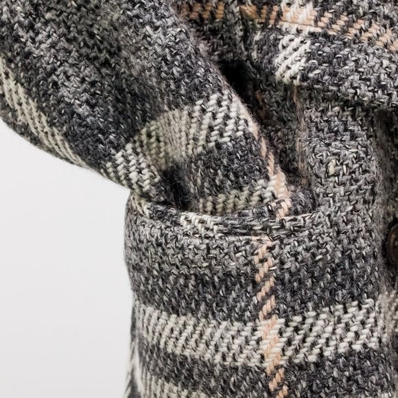 Burberry Grey House Check Wool Coat - Picture 8 of 14